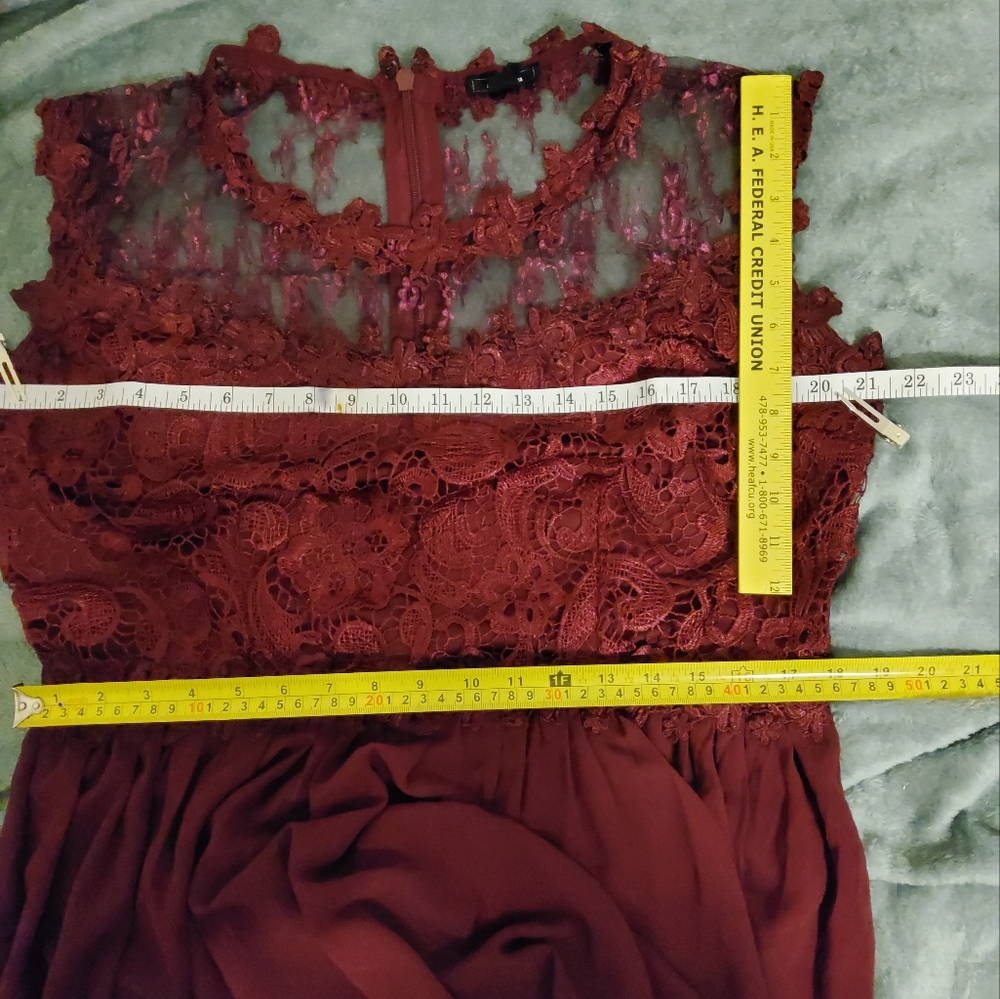 SOIEBLU WINE EMBROIDRED MAXI SLEEVELESS DRESS SIZE 2XL - Picture 8 of 10